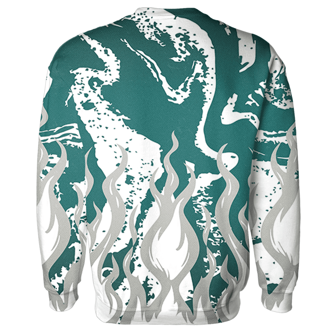 Oxidized Green 4s Sweatshirt Match BER Burn Fear 3D All-Over Print - NastyJamz