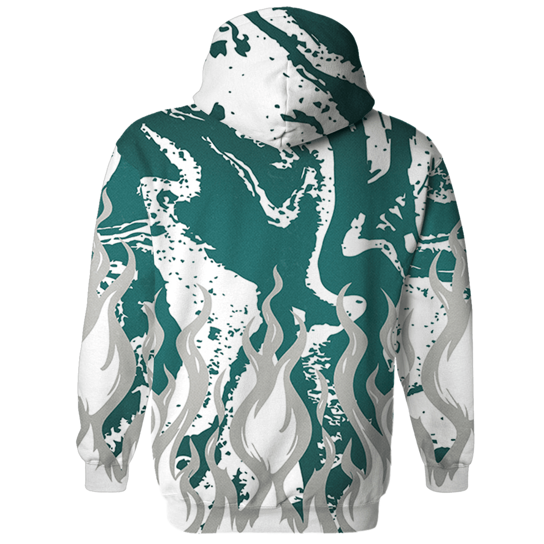 Oxidized Green 4s Hoodie Match BER Burn Fear 3D All-Over Print - NastyJamz
