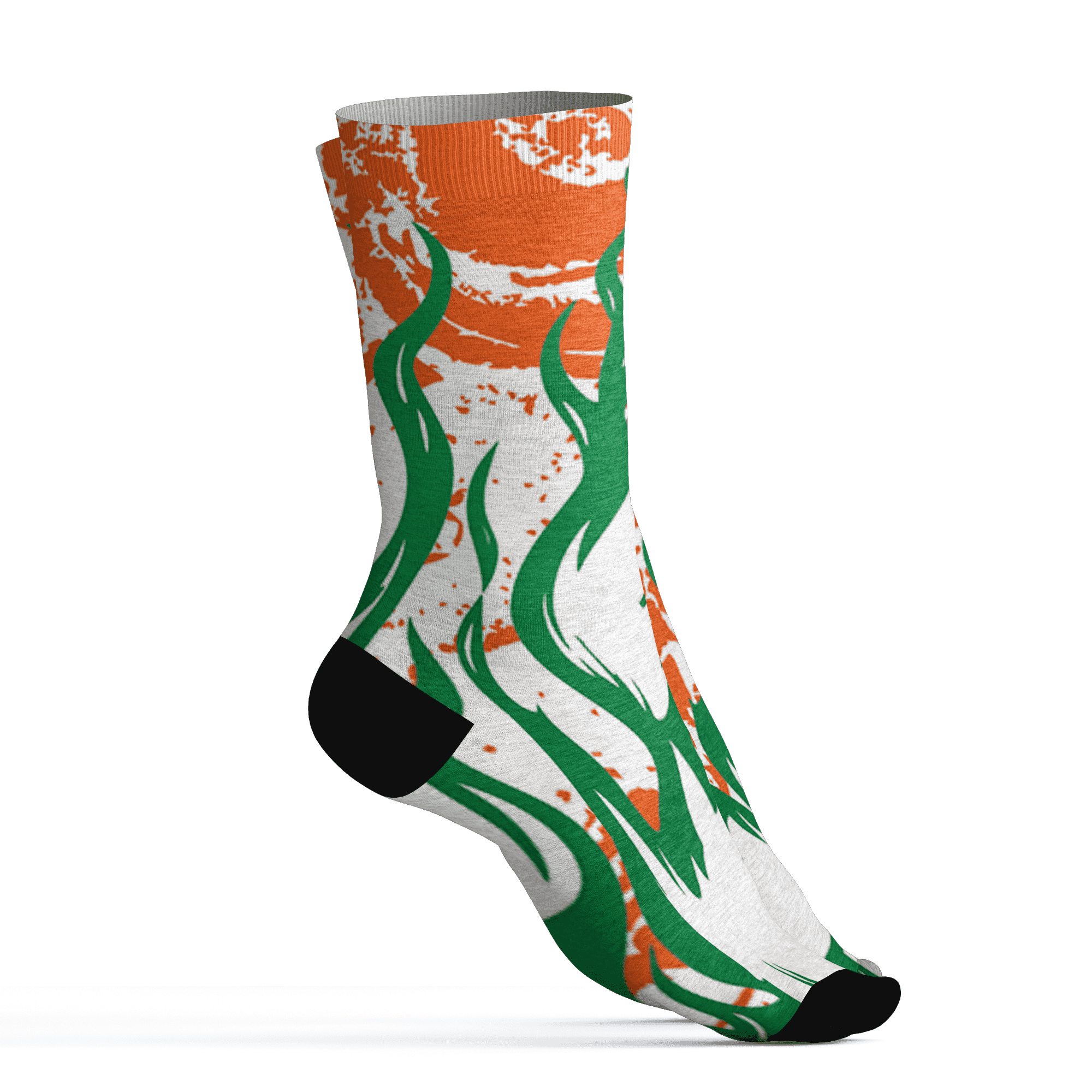 AJ 5 MAM Hurricanes Socks Match BER Burn Fear 3D All-Over Print - NastyJamz