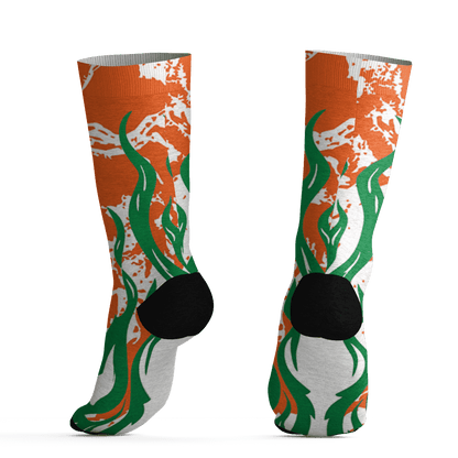 AJ 5 MAM Hurricanes Socks Match BER Burn Fear 3D All-Over Print - NastyJamz