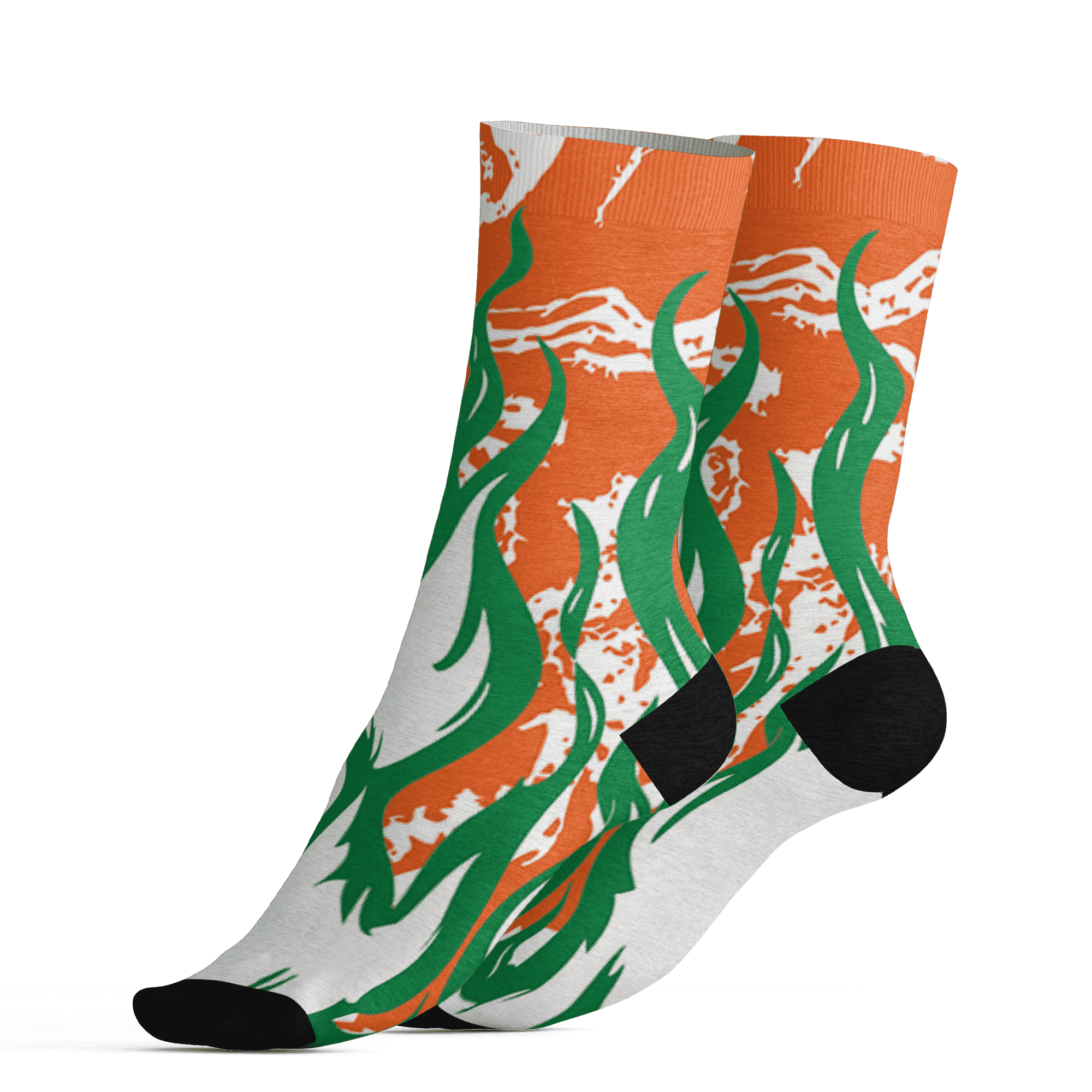 AJ 5 MAM Hurricanes Socks Match BER Burn Fear 3D All-Over Print - NastyJamz
