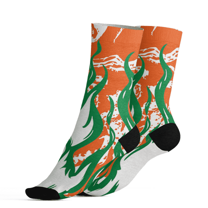 AJ 5 MAM Hurricanes Socks Match BER Burn Fear 3D All-Over Print - NastyJamz