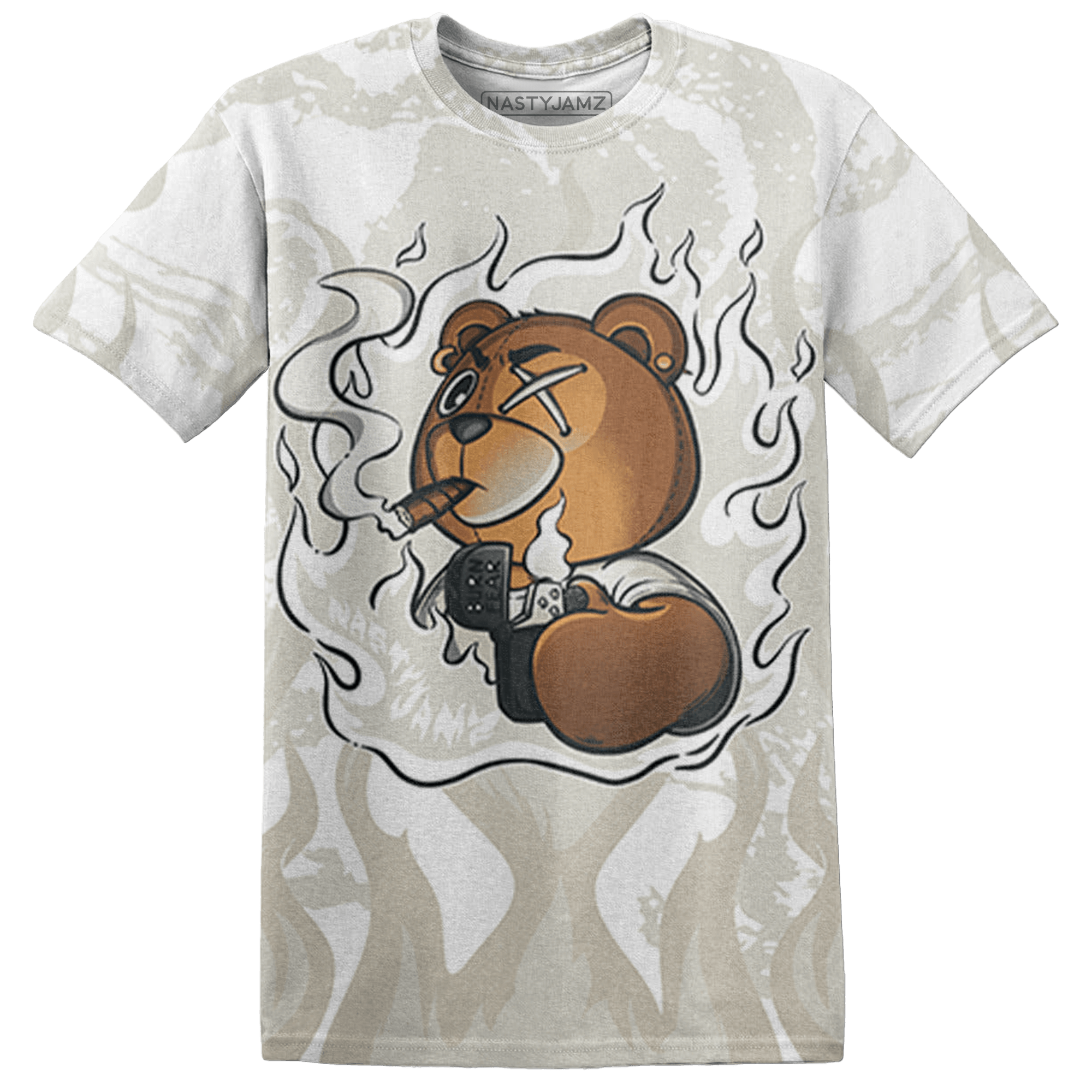 SE Sail 5s T Shirt Match BER Burn Fear 3D All-Over Print - NastyJamz