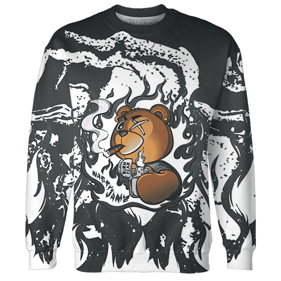 Reverse Oreo 6s Sweatshirt Match BER Burn Fear 3D All-Over Print - NastyJamz