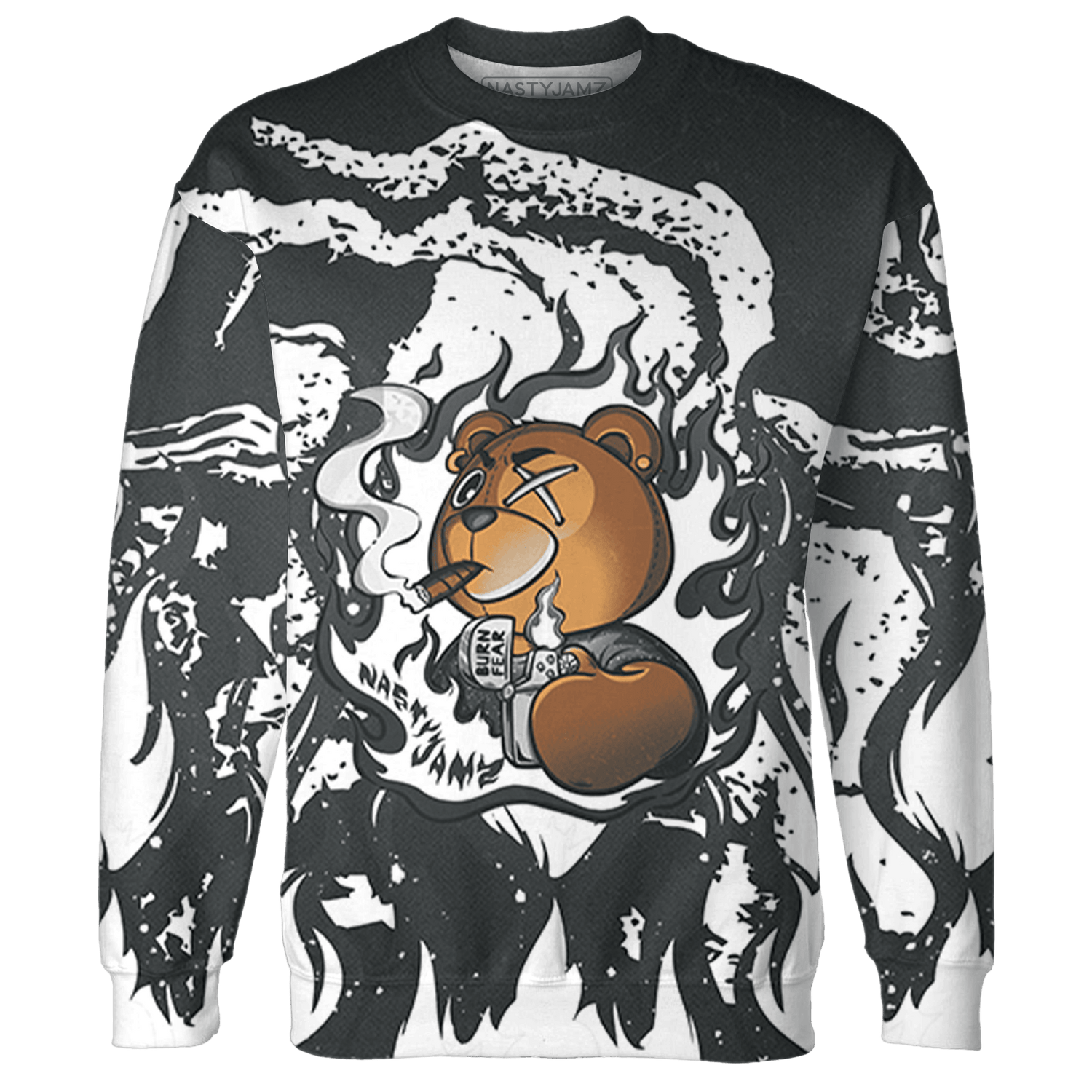 Reverse Oreo 6s Sweatshirt Match BER Burn Fear 3D All-Over Print - NastyJamz