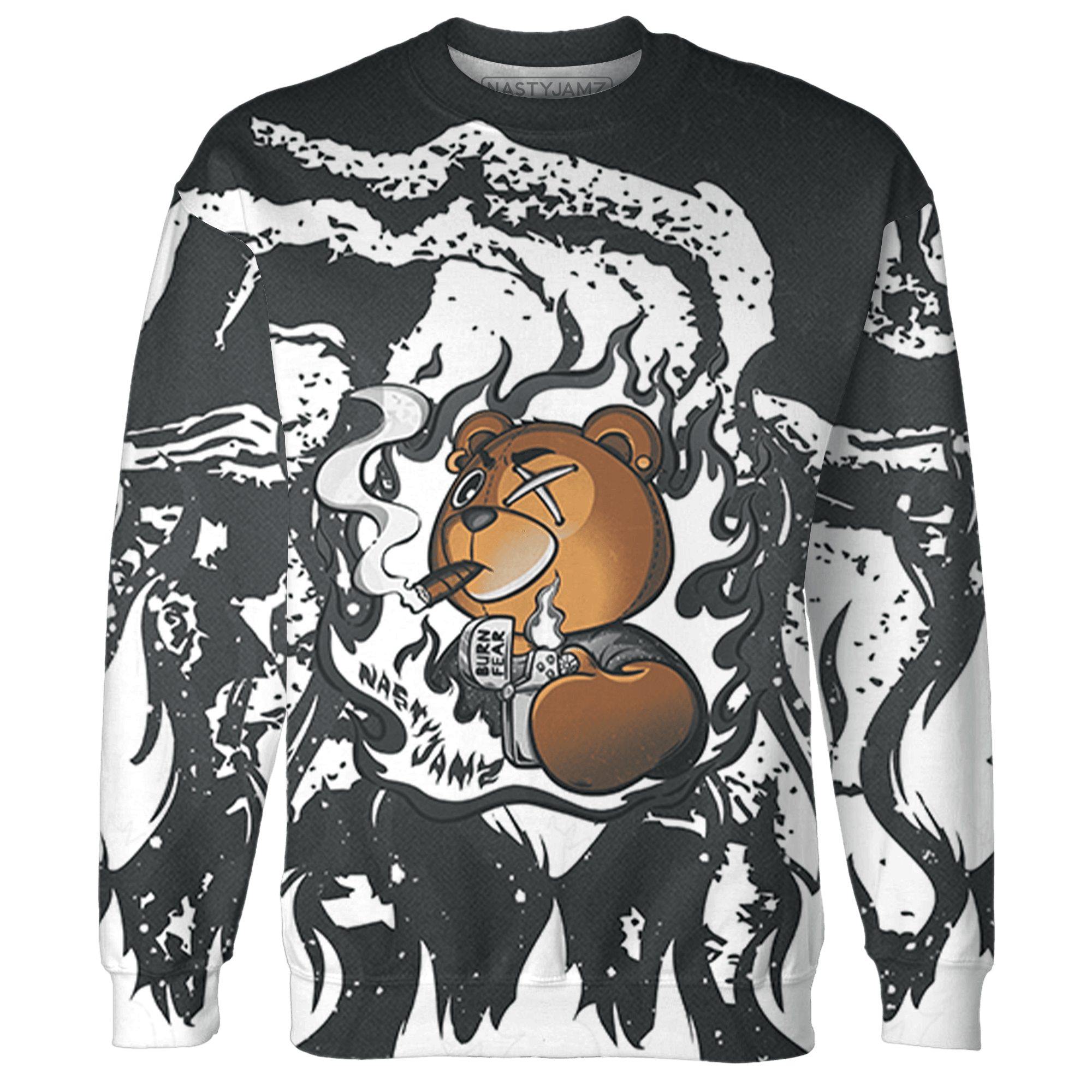 Reverse Oreo 6s Sweatshirt Match BER Burn Fear 3D All-Over Print - NastyJamz