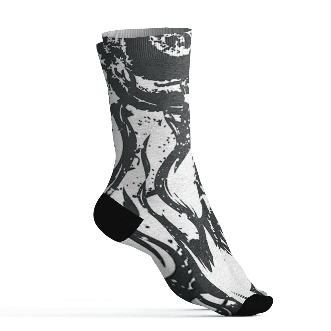 AJ 6 Reverse Oreo Socks Match BER Burn Fear 3D All-Over Print - NastyJamz