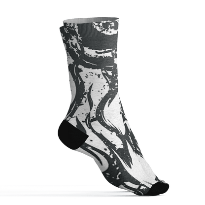 AJ 6 Reverse Oreo Socks Match BER Burn Fear 3D All-Over Print - NastyJamz
