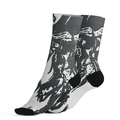AJ 6 Reverse Oreo Socks Match BER Burn Fear 3D All-Over Print - NastyJamz