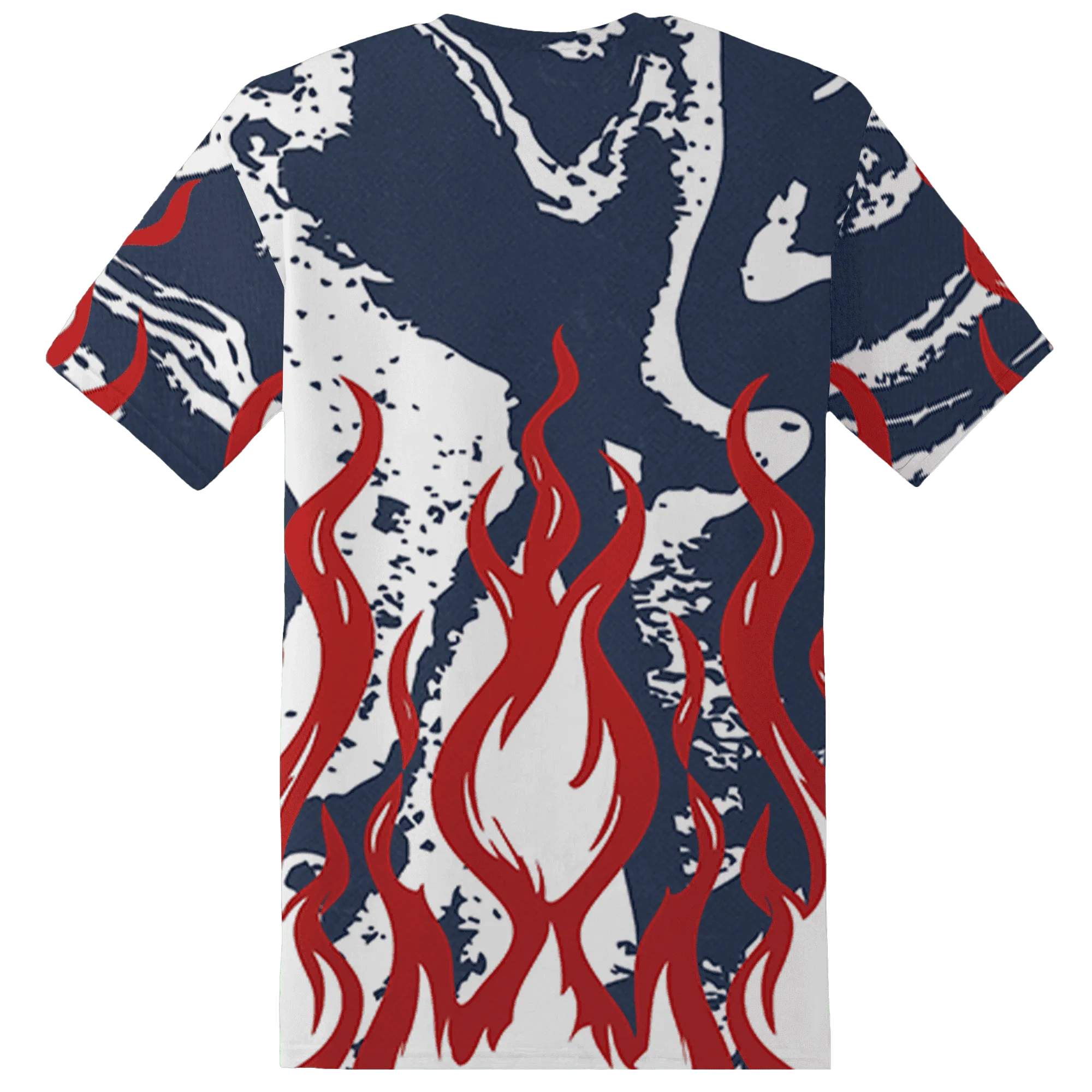 White-Navy-6s-T-Shirt-Match-BER-Burn-Fear-3D