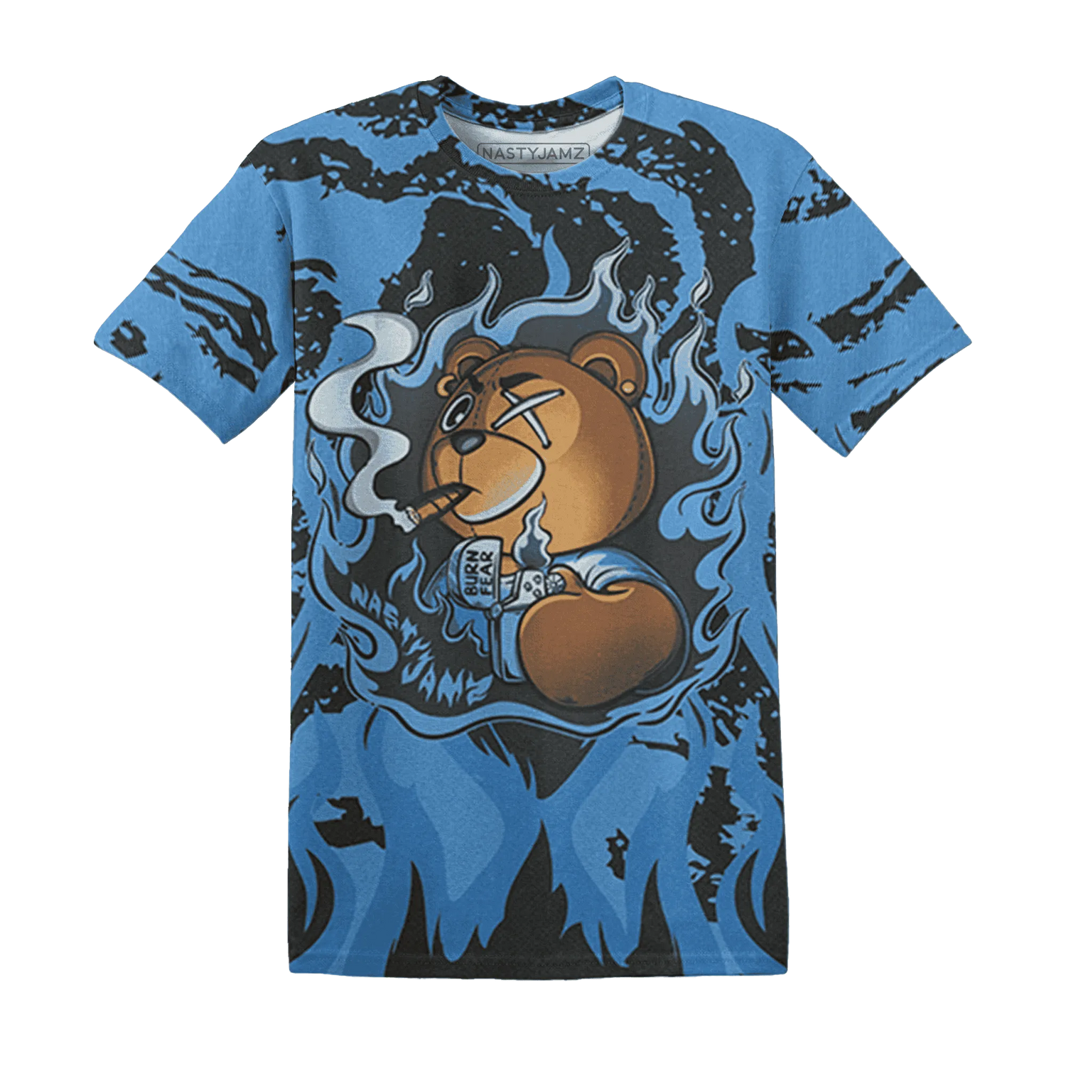 AM-Plus-Black-Univercitii-Blue-T-Shirt-Match-BER-Burn-Fear-3D