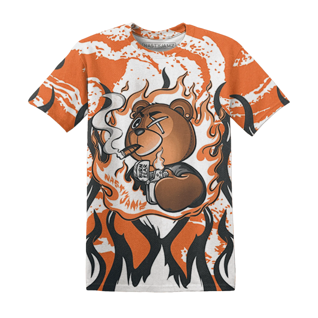 AM-TW-White-Orange-T-Shirt-Match-BER-Burn-Fear-3D