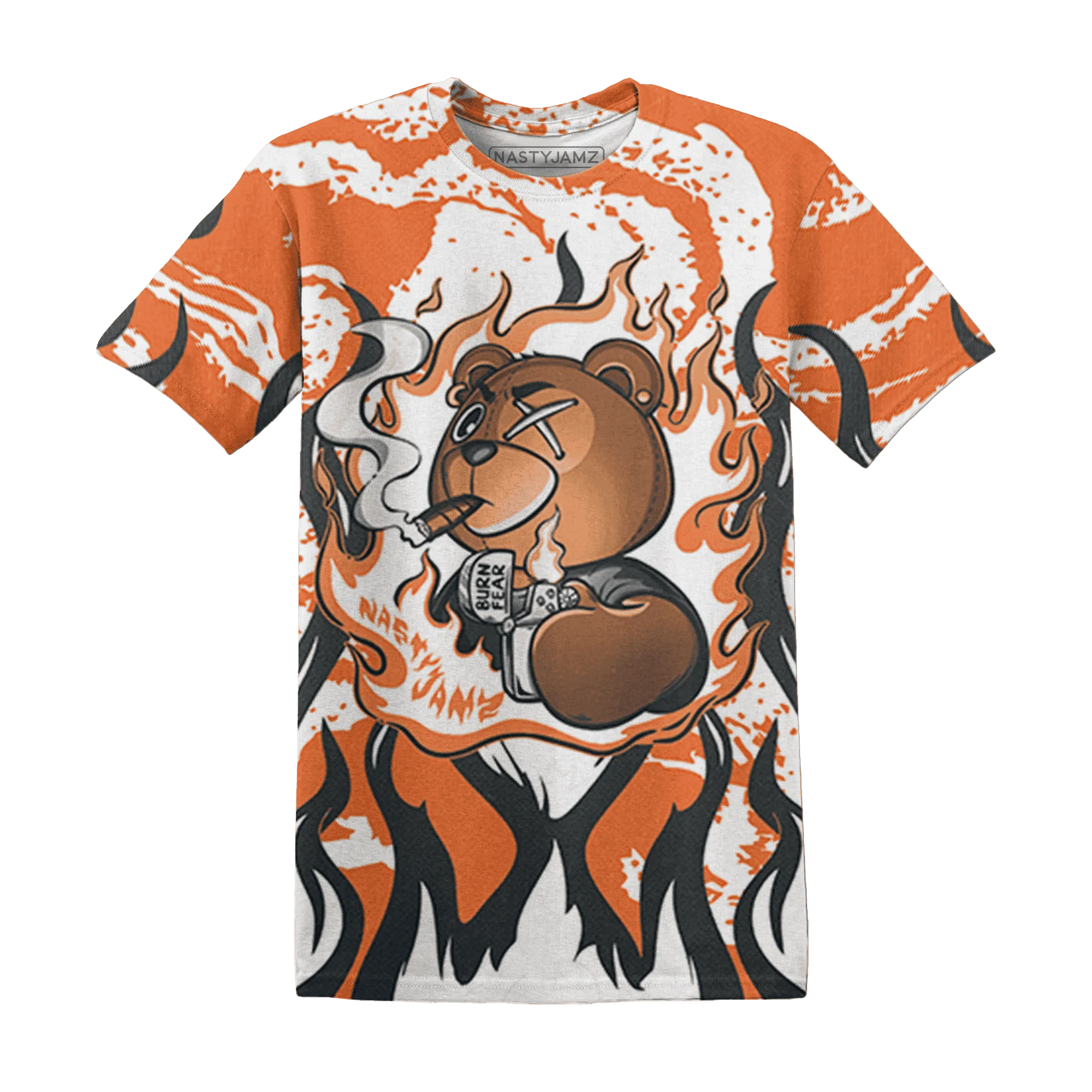 AM-TW-White-Orange-T-Shirt-Match-BER-Burn-Fear-3D