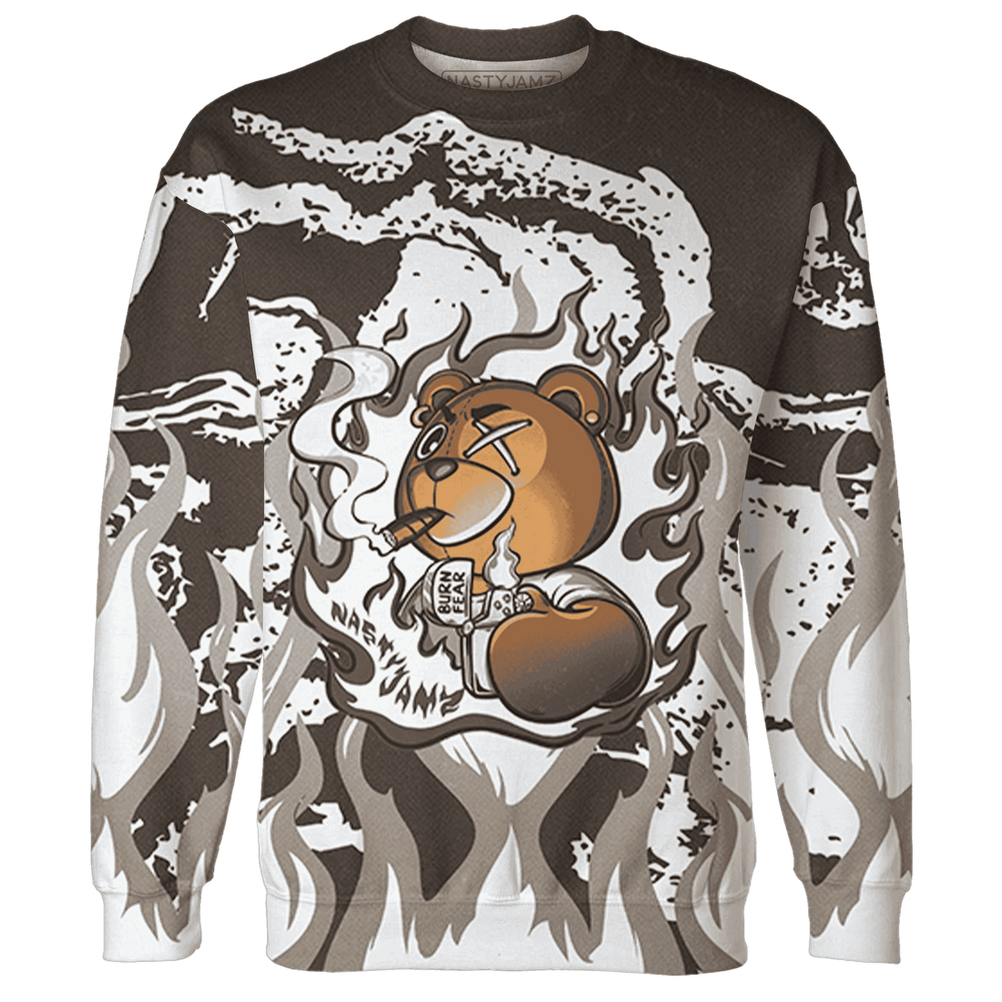 Dunk Low Baroque Brown Sweatshirt Match BER Burn Fear 3D All-Over Print - NastyJamz