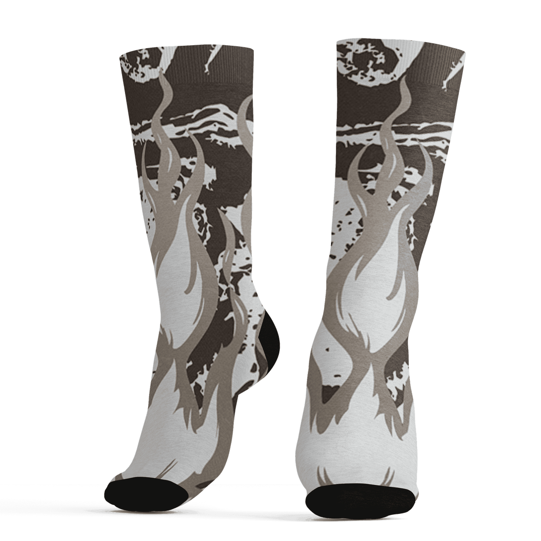 Dunk Low Baroque Brown Socks Match BER Burn Fear 3D All-Over Print - NastyJamz