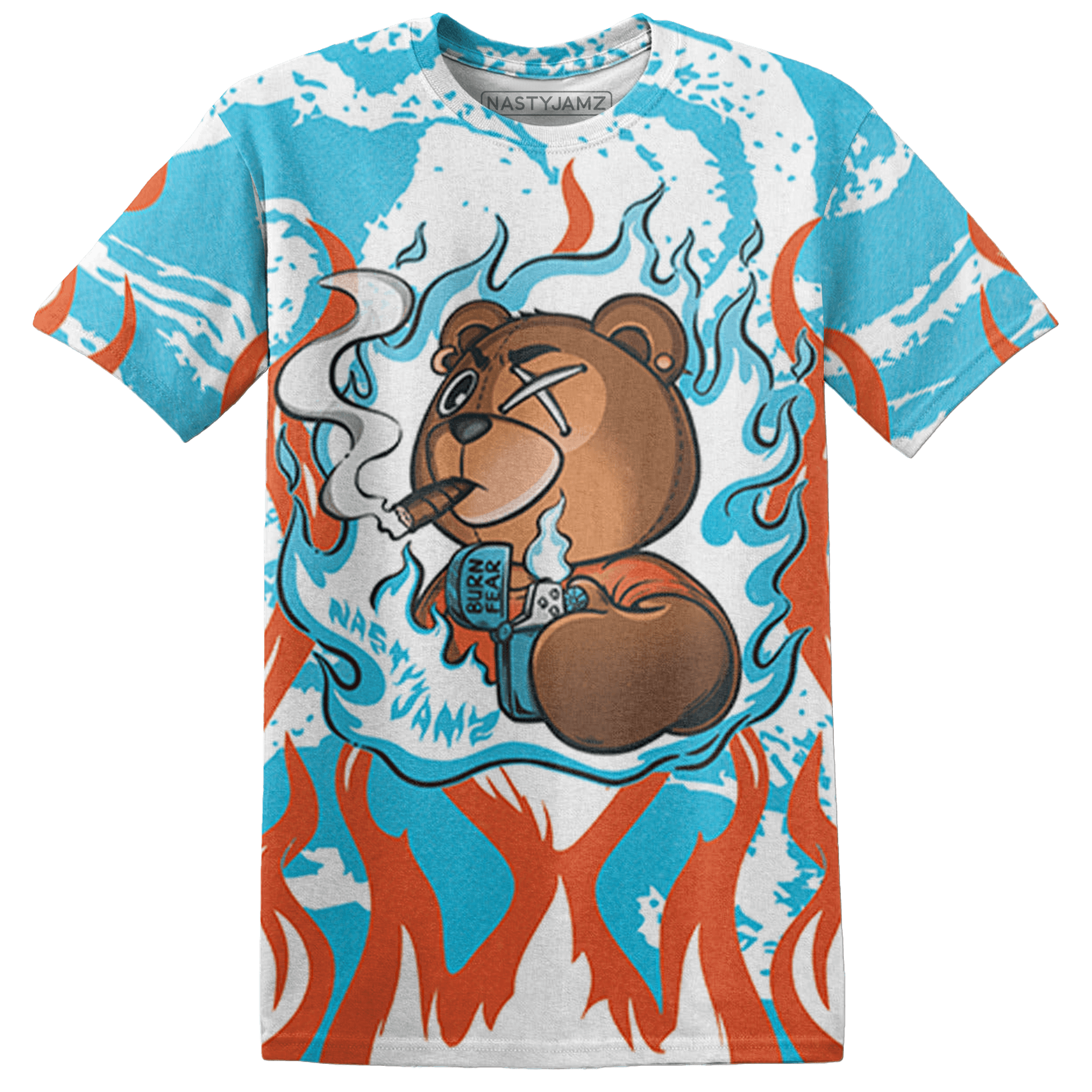 Dunk Low Dolphins T Shirt Match BER Burn Fear 3D All-Over Print - NastyJamz