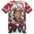 Cherry 12s T Shirt Match BER Burn Fear 3D All-Over Print - NastyJamz