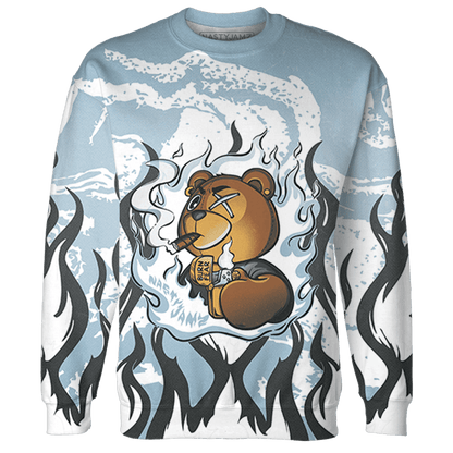 Blue Grey 13s Sweatshirt Match BER Burn Fear 3D All-Over Print - NastyJamz