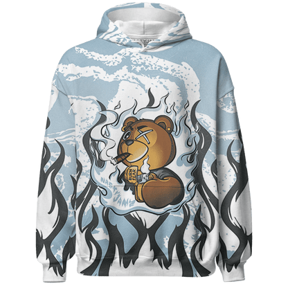 Blue Grey 13s Hoodie Match BER Burn Fear 3D All-Over Print - NastyJamz