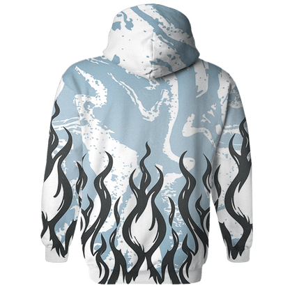 Blue Grey 13s Hoodie Match BER Burn Fear 3D All-Over Print - NastyJamz