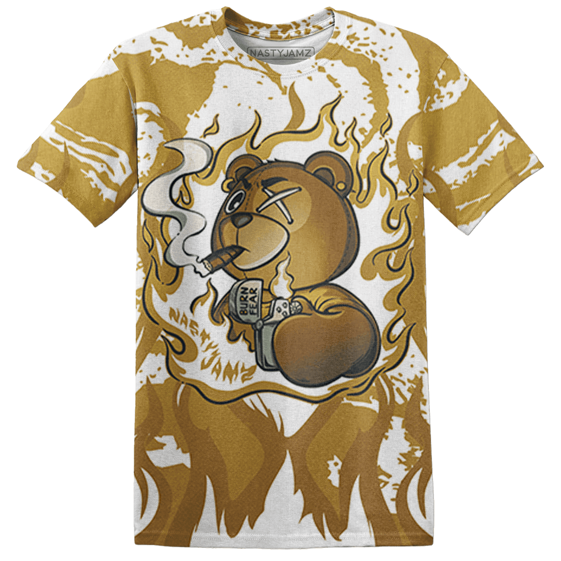 Wheat 13s T Shirt Match BER Burn Fear 3D All-Over Print - NastyJamz