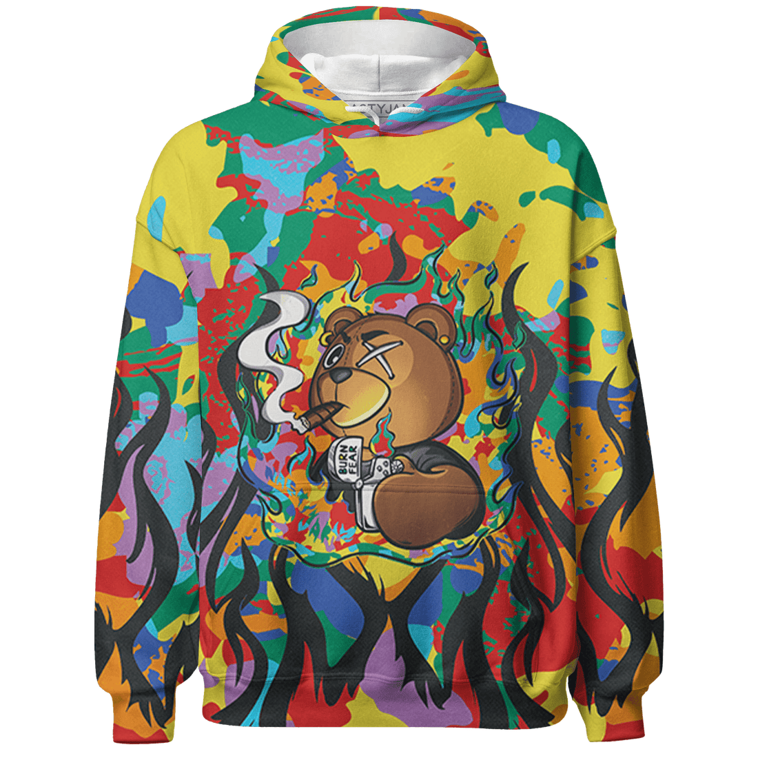 Mid GS Six Championships 1s Hoodie Match BER Burn Fear 3D All-Over Print - NastyJamz