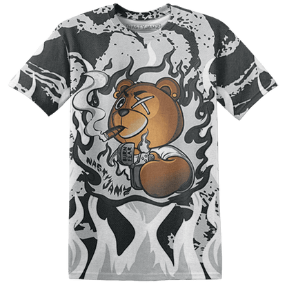 Retro High OG Black White 1s T Shirt Match BER Burn Fear 3D All-Over Print - NastyJamz