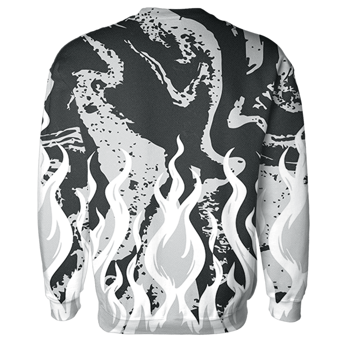 Retro High OG Black White 1s Sweatshirt Match BER Burn Fear 3D All-Over Print - NastyJamz