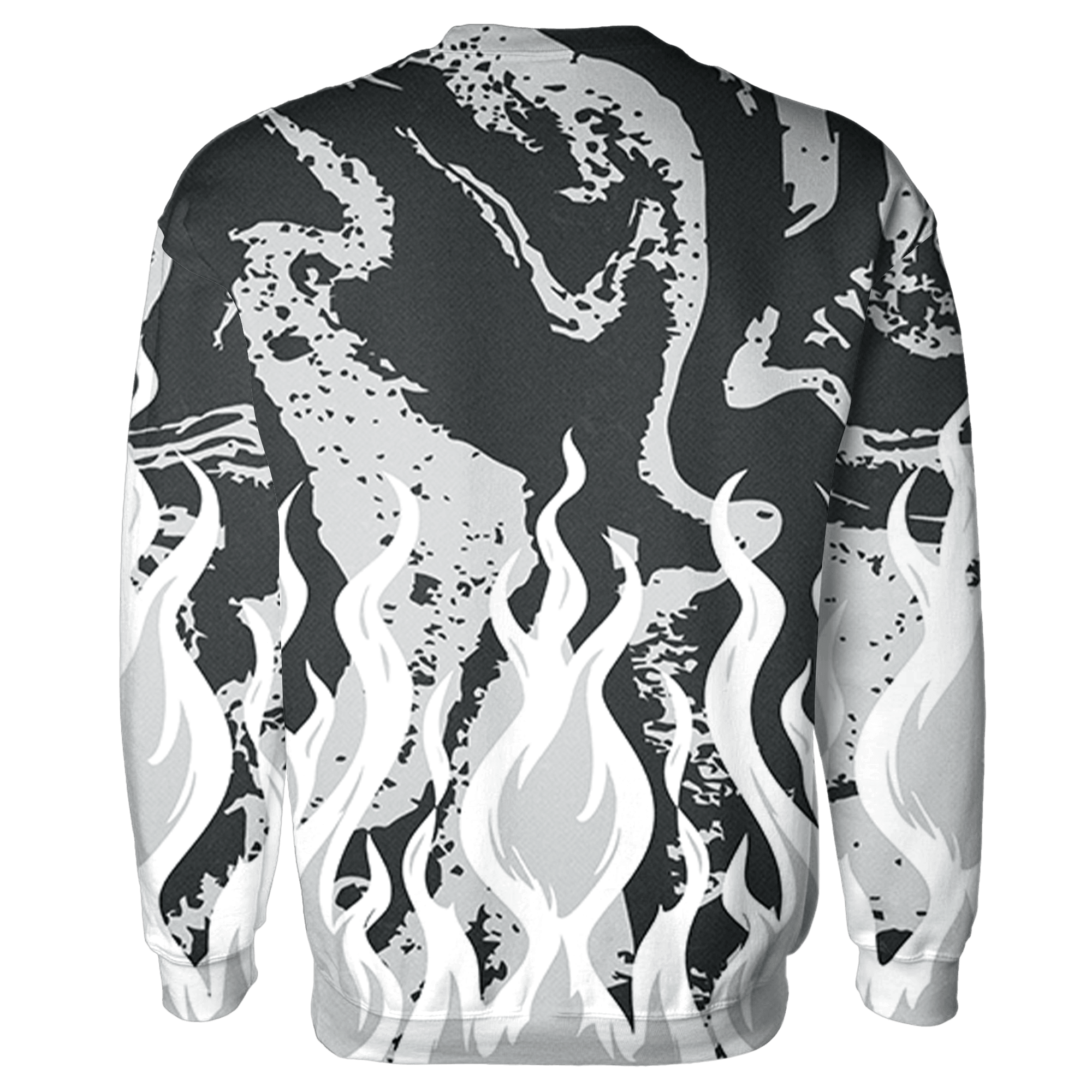 Retro High OG Black White 1s Sweatshirt Match BER Burn Fear 3D All-Over Print - NastyJamz