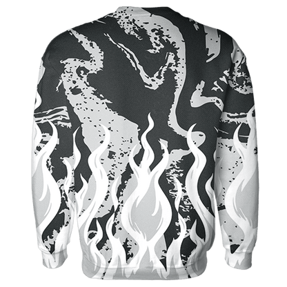 Retro High OG Black White 1s Sweatshirt Match BER Burn Fear 3D All-Over Print - NastyJamz