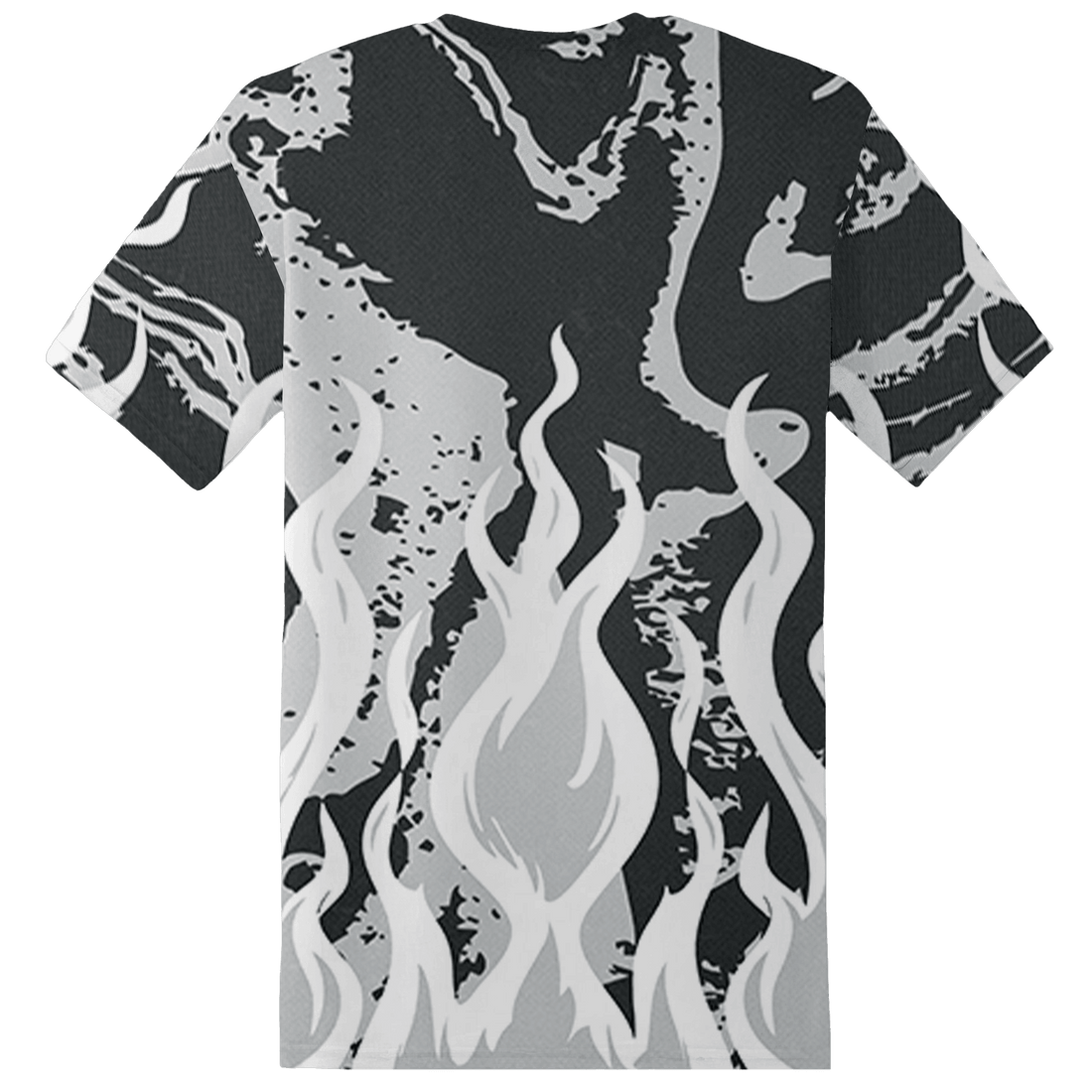 Retro High OG Black White 1s T Shirt Match BER Burn Fear 3D All-Over Print - NastyJamz