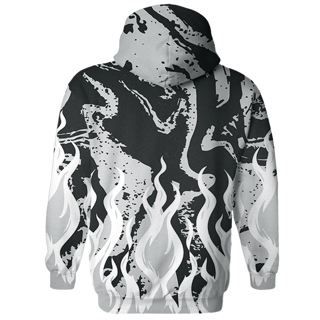 Retro High OG Black White 1s Hoodie Match BER Burn Fear 3D All-Over Print - NastyJamz