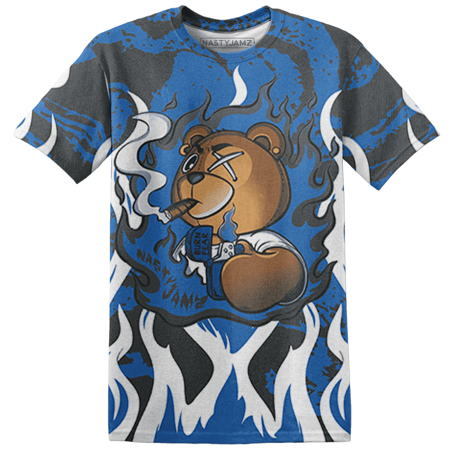 Royal Reimagined 1s T Shirt Match BER Burn Fear 3D All-Over Print - NastyJamz
