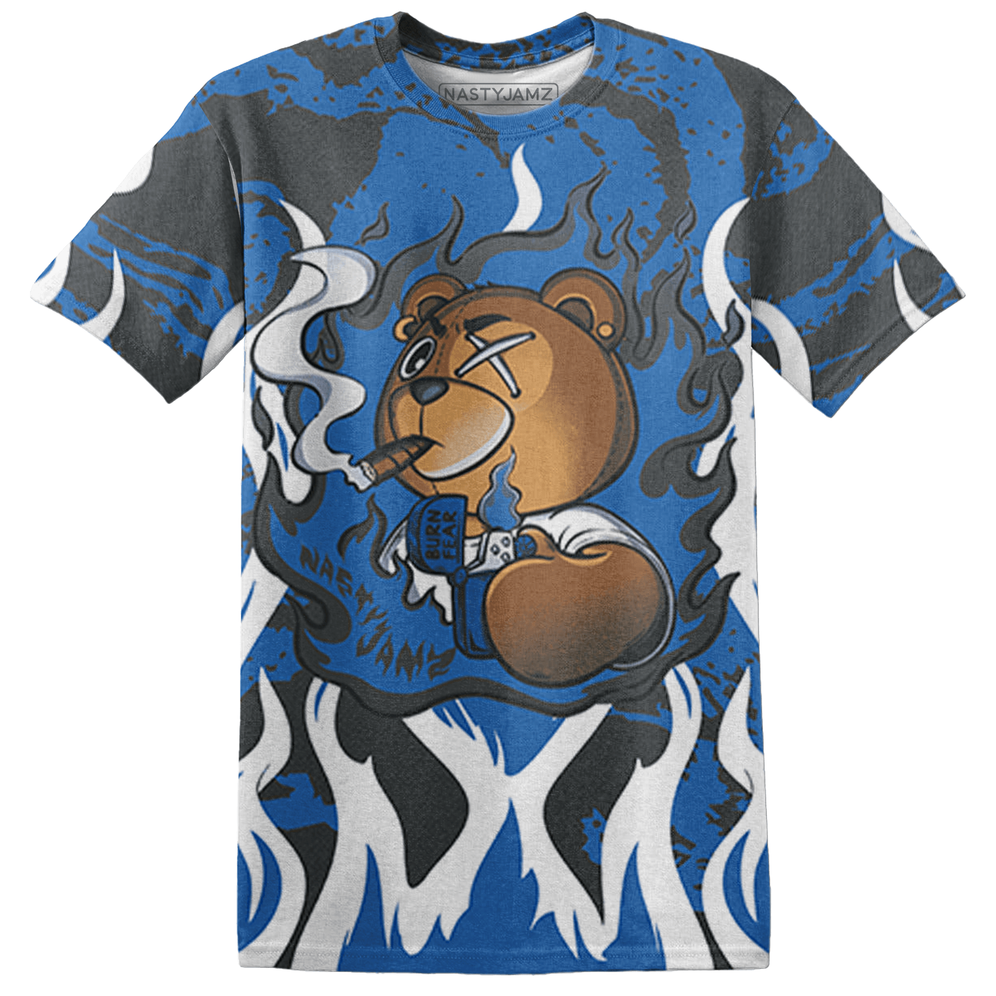 Royal Reimagined 1s T Shirt Match BER Burn Fear 3D All-Over Print - NastyJamz