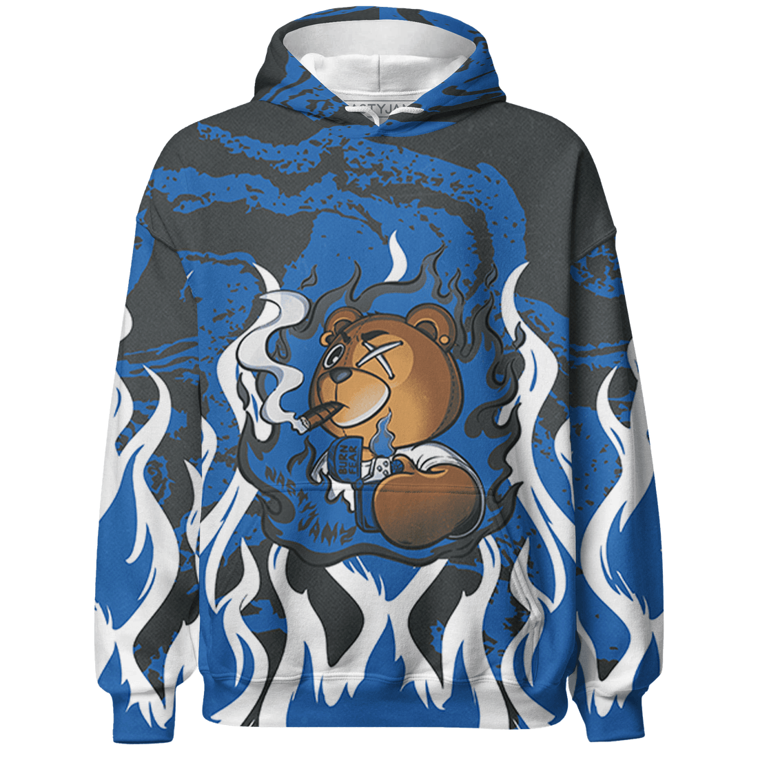 Royal Reimagined 1s Hoodie Match BER Burn Fear 3D All-Over Print - NastyJamz