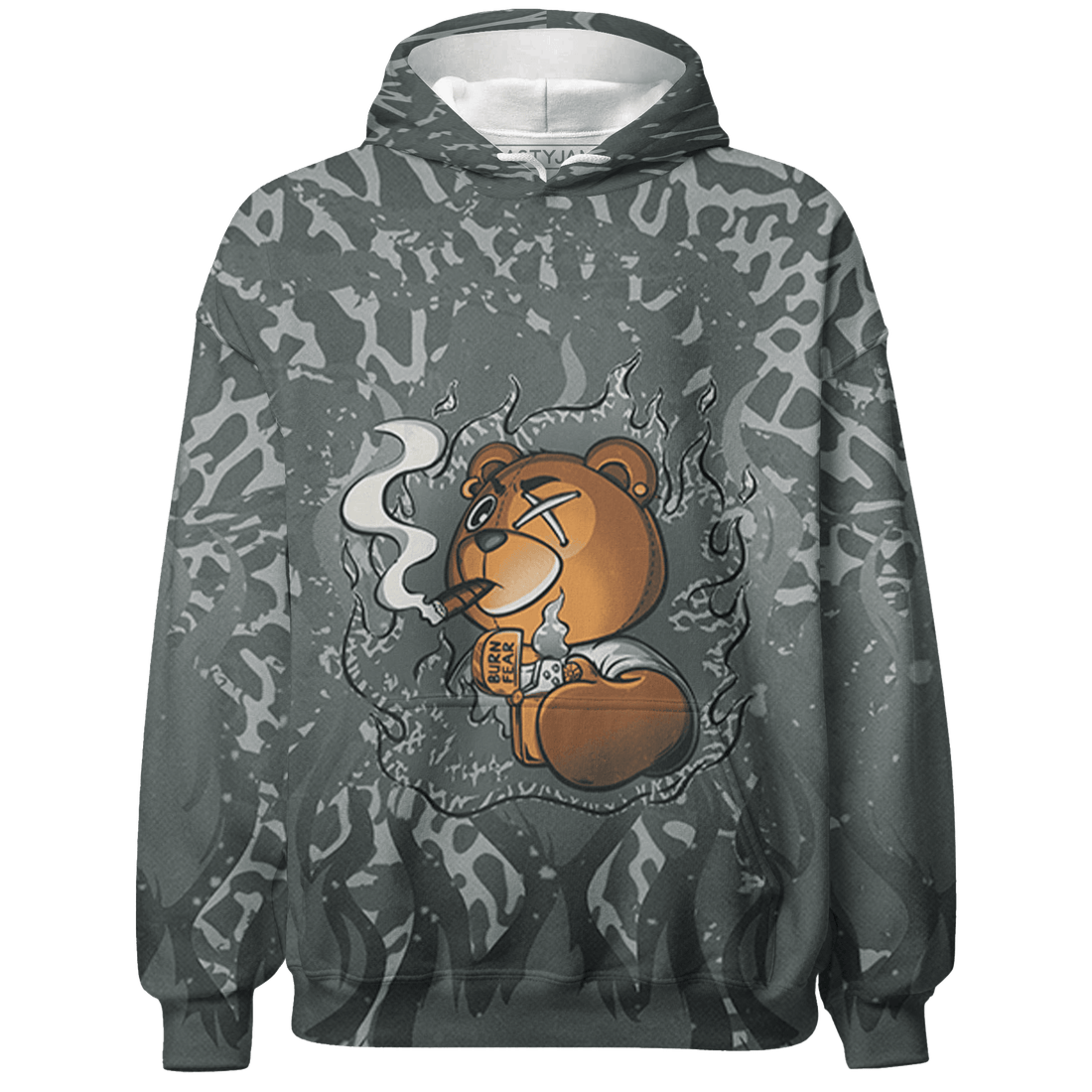 Fear Pack 3s Hoodie Match BER Burn Fear 3D All-Over Print - NastyJamz