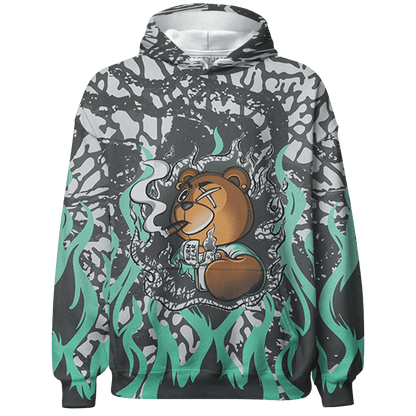 Green Glow 3s Hoodie Match BER Burn Fear 3D All-Over Print - NastyJamz