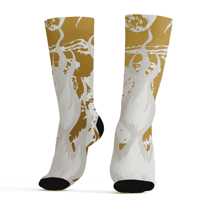 Sail 4s Socks Match BER Burn Fear 3D All-Over Print - NastyJamz