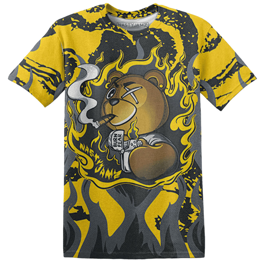 Thunder 4s T Shirt Match BER Burn Fear 3D All-Over Print - NastyJamz