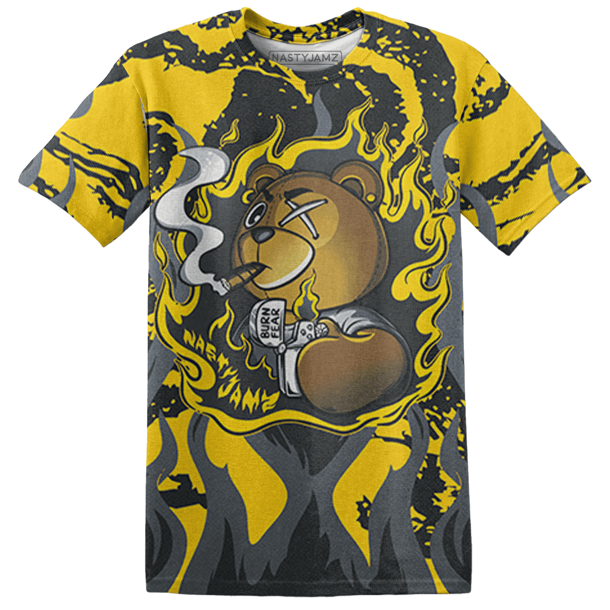 Thunder 4s T Shirt Match BER Burn Fear 3D All-Over Print - NastyJamz