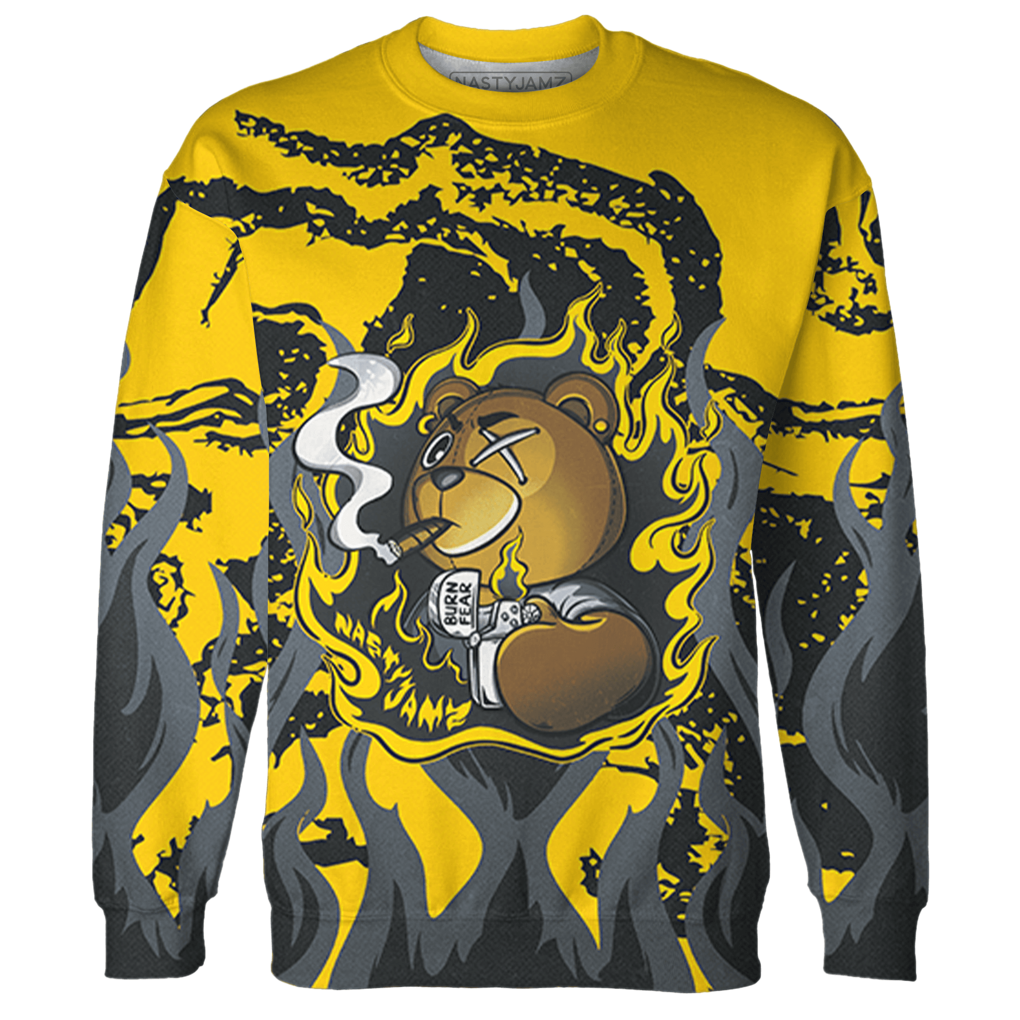 Thunder 4s Sweatshirt Match BER Burn Fear 3D All-Over Print - NastyJamz