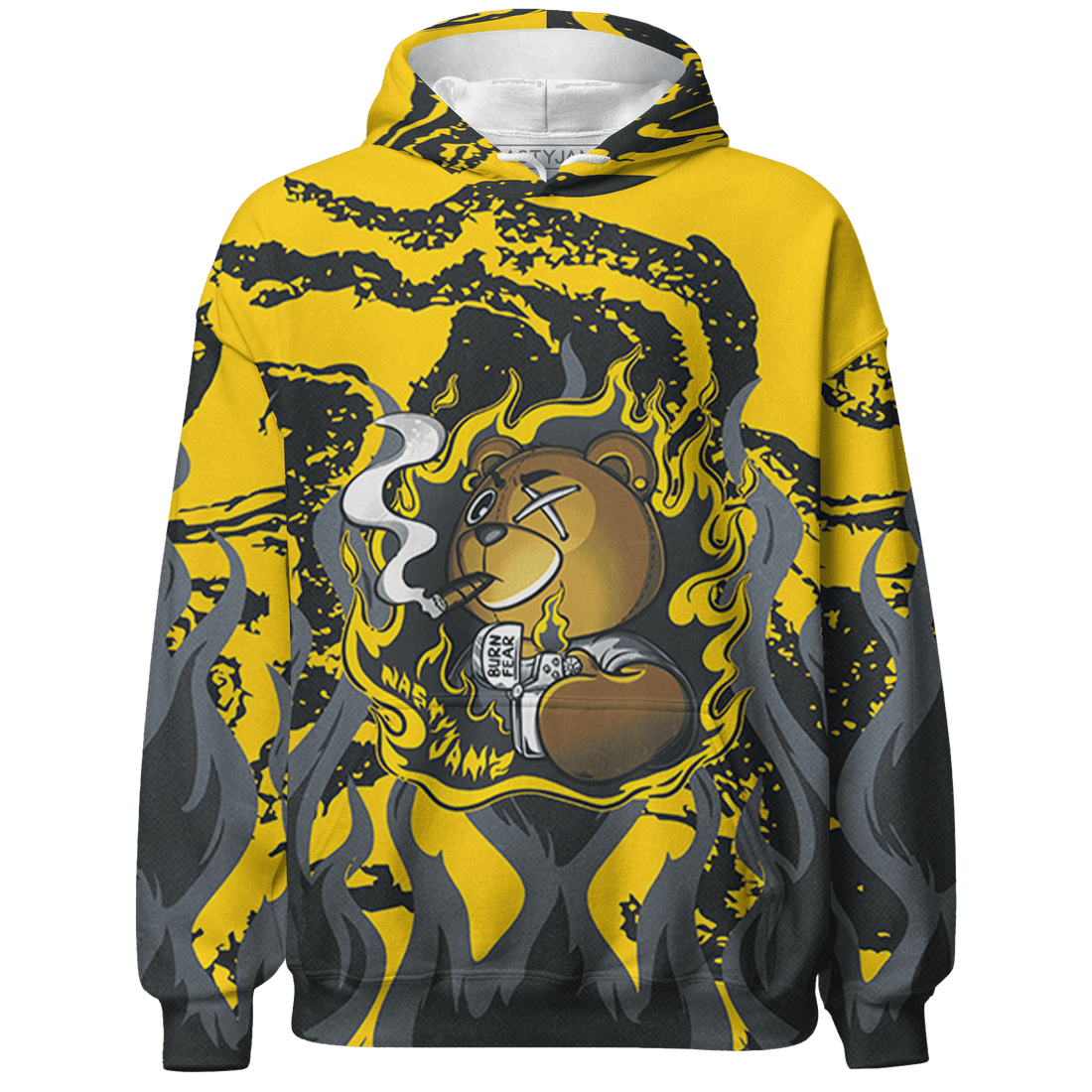 Thunder 4s Hoodie Match BER Burn Fear 3D All-Over Print - NastyJamz