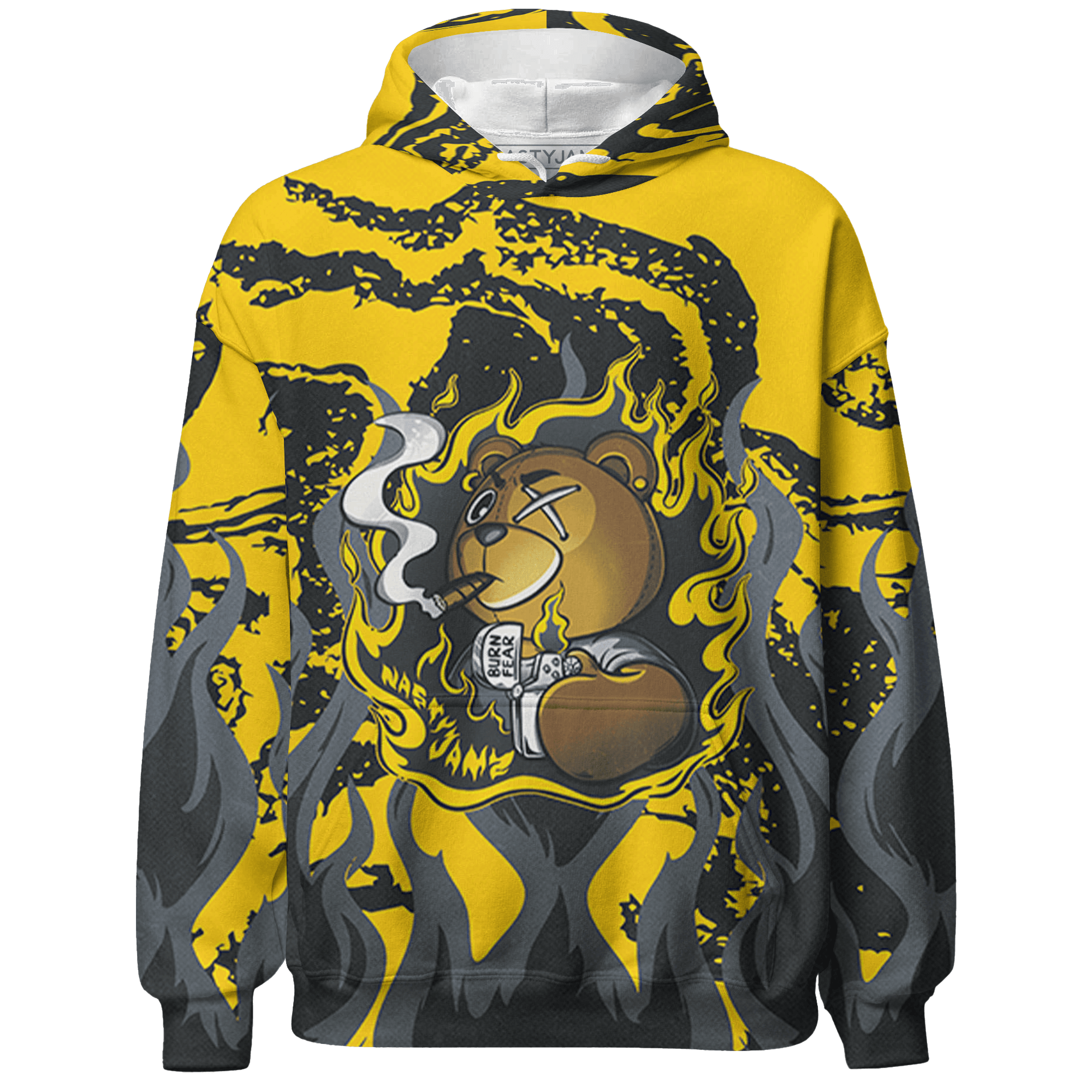 Thunder 4s Hoodie Match BER Burn Fear 3D All-Over Print - NastyJamz