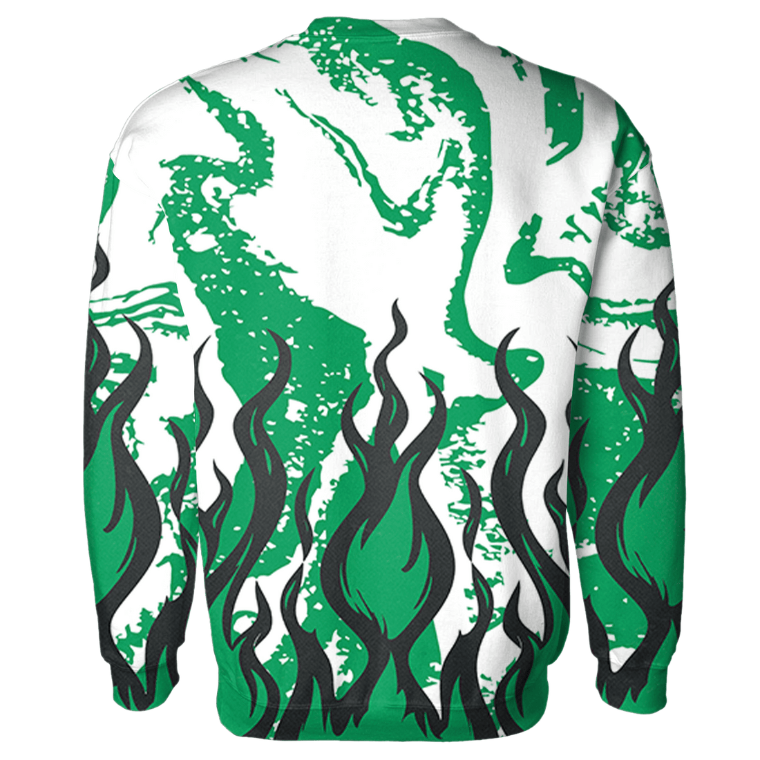 Lucky Green 5s Sweatshirt Match BER Burn Fear 3D All-Over Print - NastyJamz