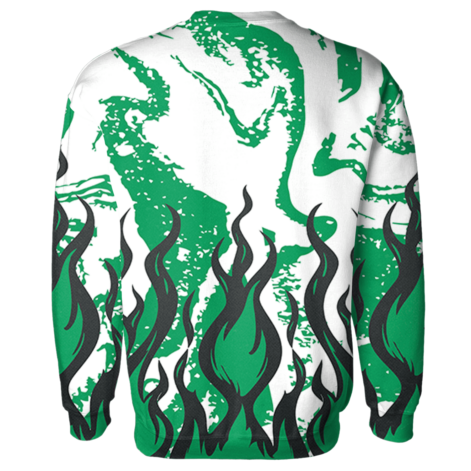Lucky Green 5s Sweatshirt Match BER Burn Fear 3D All-Over Print - NastyJamz