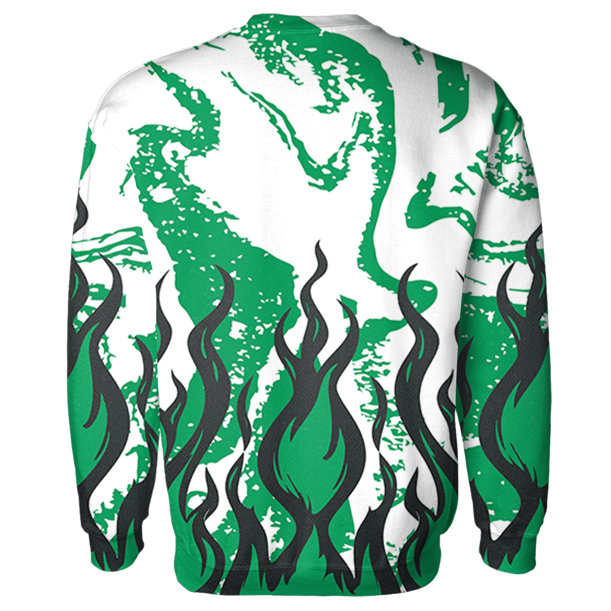 Lucky Green 5s Sweatshirt Match BER Burn Fear 3D All-Over Print - NastyJamz
