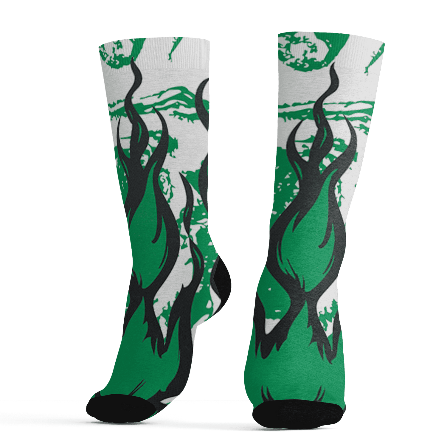 Lucky Green 5s Socks Match BER Burn Fear 3D All-Over Print - NastyJamz