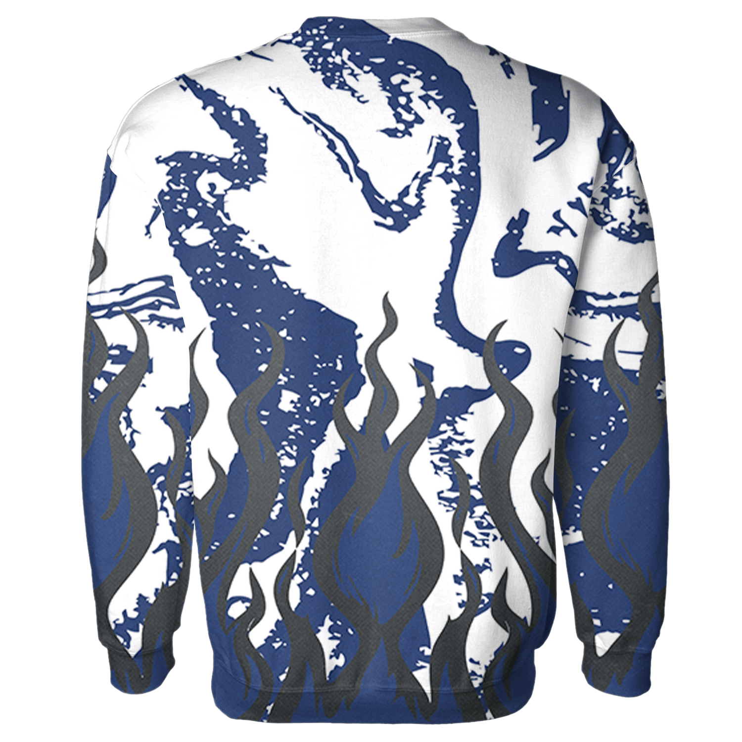 Midnight Navy 5s Sweatshirt Match BER Burn Fear 3D All-Over Print - NastyJamz