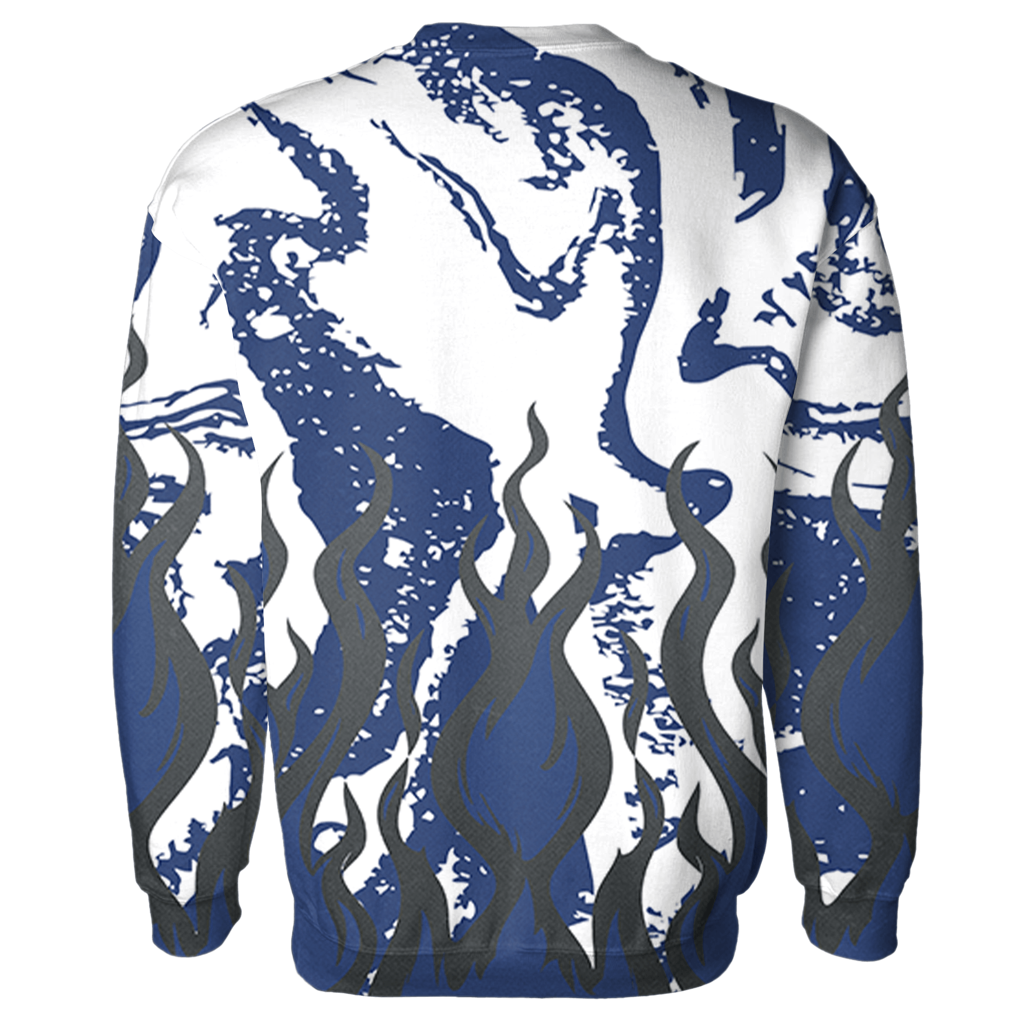 Midnight Navy 5s Sweatshirt Match BER Burn Fear 3D All-Over Print - NastyJamz
