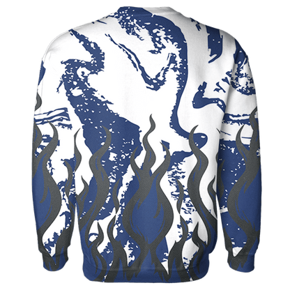 Midnight Navy 5s Sweatshirt Match BER Burn Fear 3D All-Over Print - NastyJamz